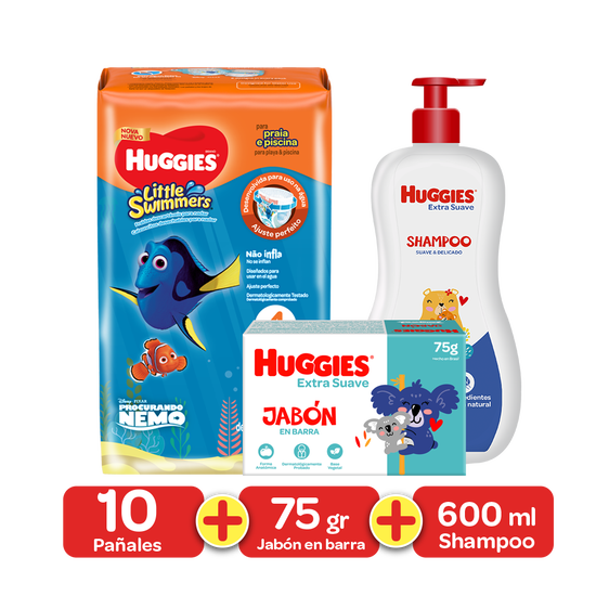 Combo Little Swimmers Talla G + Shampoo+ Jabón